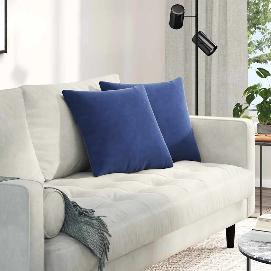 Coussins de canapé 2 pcs Bleu police 45 x 45 cm