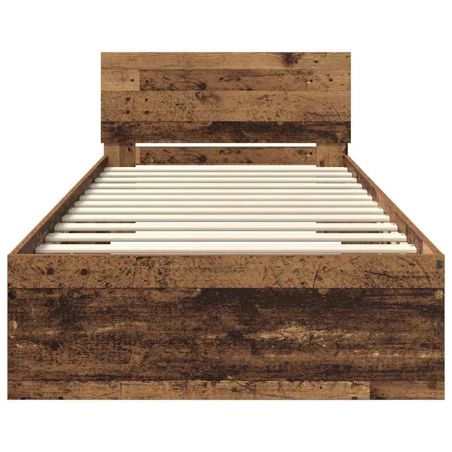 Cadre de lit Bois Ancien 100 x 200 cm Bois d'ingénierie - 6