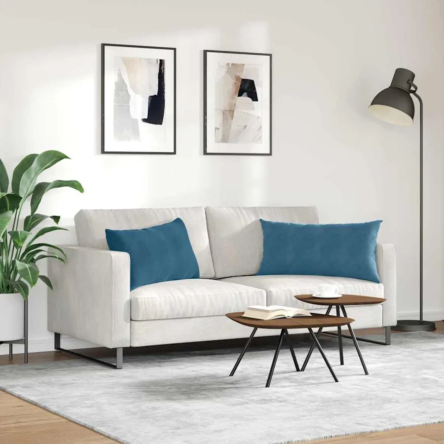 Coussins de canapé 2 pcs Bleu 80 x 40 cm - 4