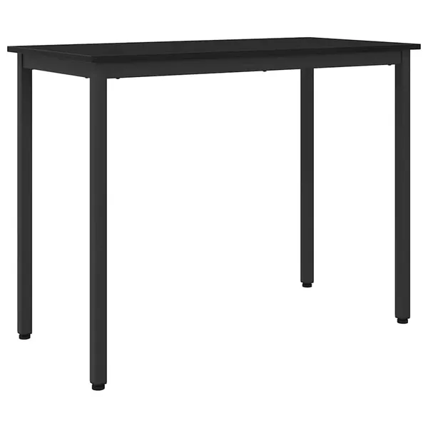 table Chêne noir 100 x 50 x 76,5 cm Bois d'ingénierie et acier