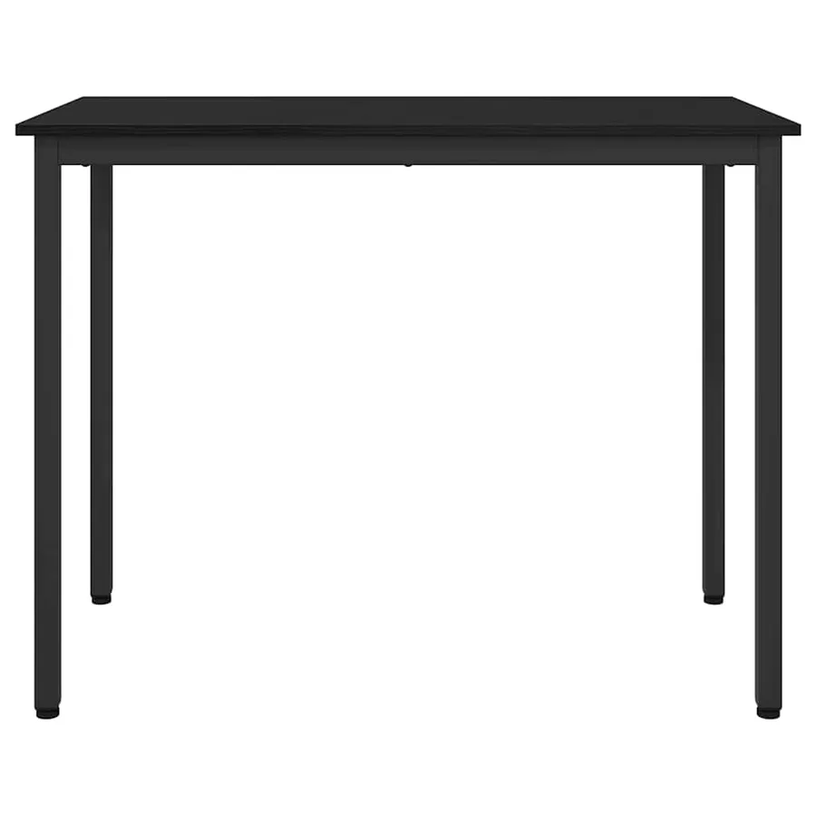 table Chêne noir 100 x 50 x 76,5 cm Bois d'ingénierie et acier - 3
