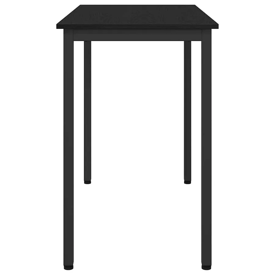 table Chêne noir 100 x 50 x 76,5 cm Bois d'ingénierie et acier - 4