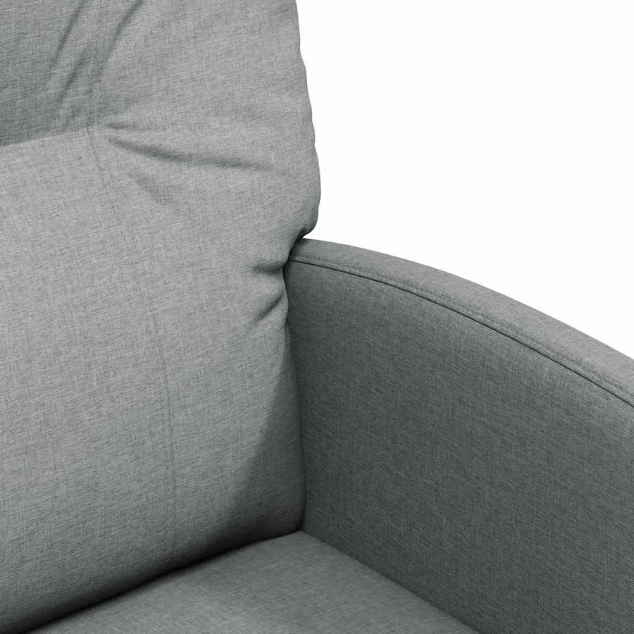 Chaises de Salle à Manger avec Roues 2 pcs Gris clair tissu - 7