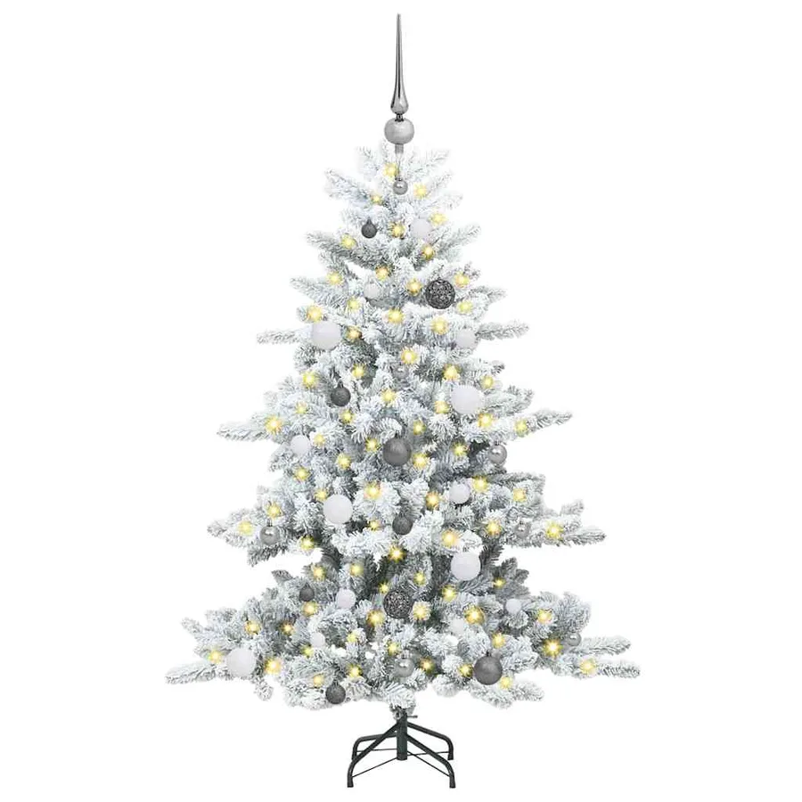 Sapin de Noël Artificiel à Branches Articulées Blanc 150 cm - 3