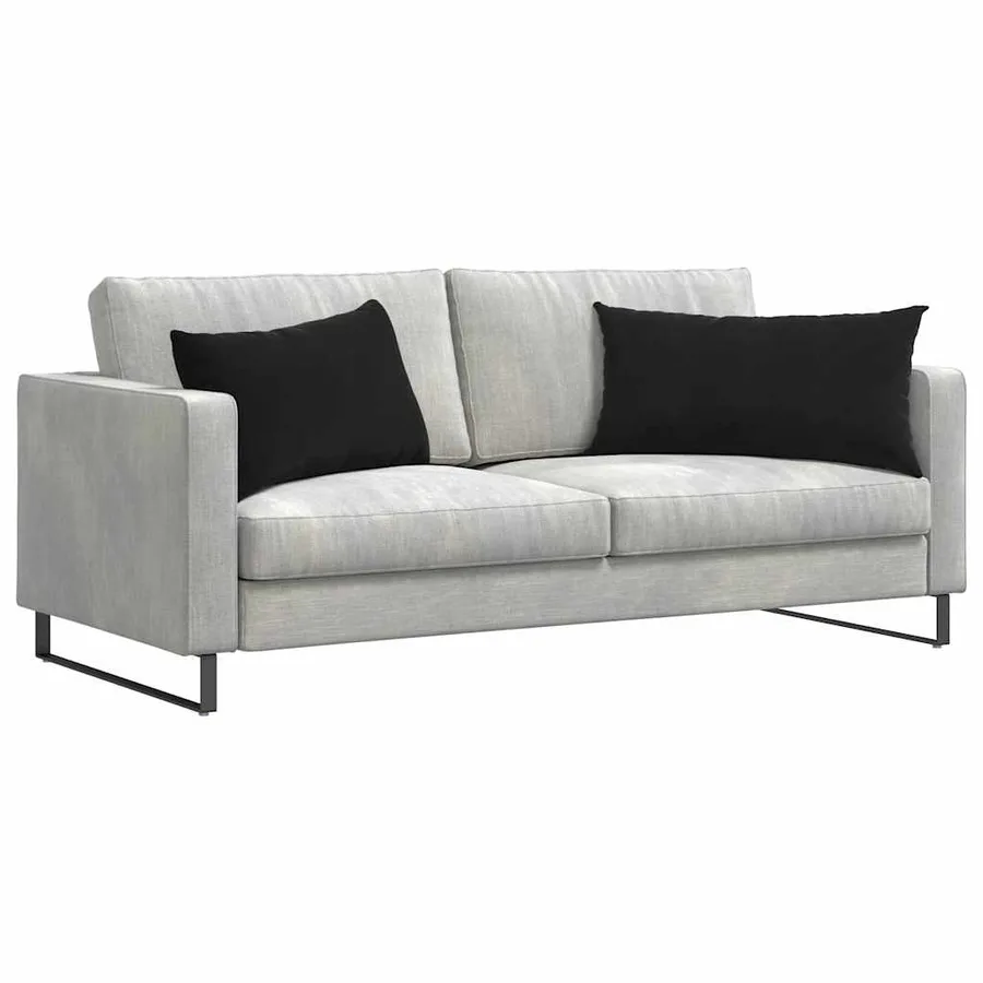 Coussins de canapé 2 pcs Noir 80 x 40 cm - 3