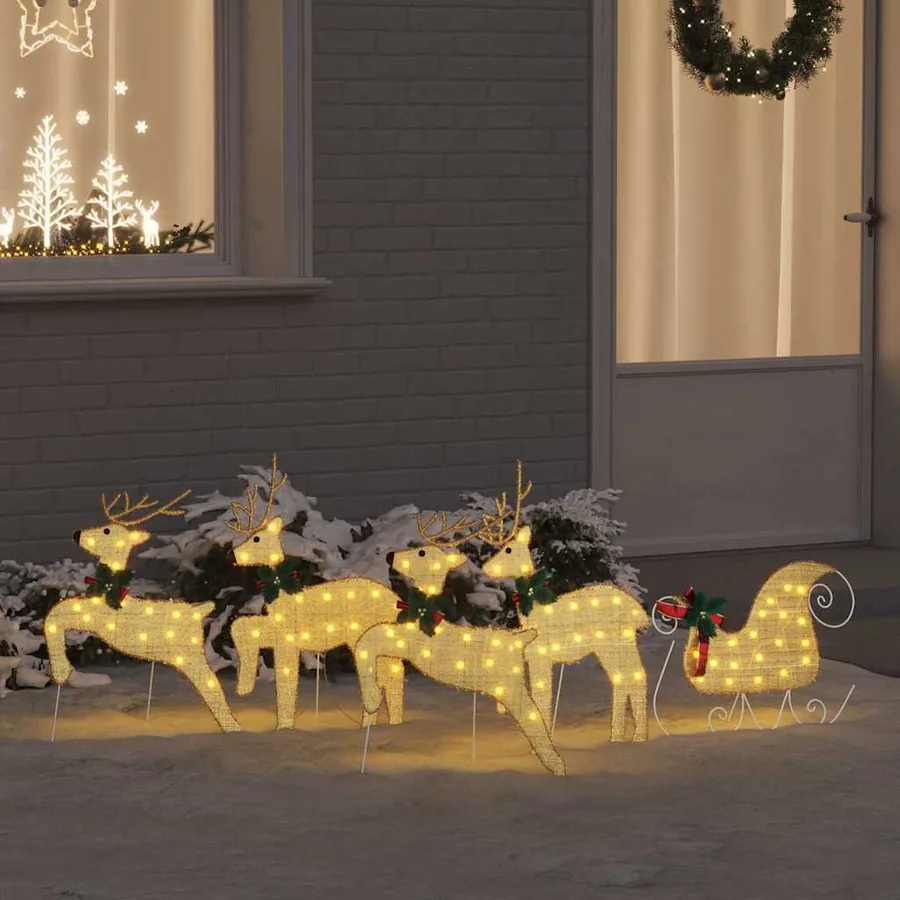 Rennes LED 5 pcs Doré tissu