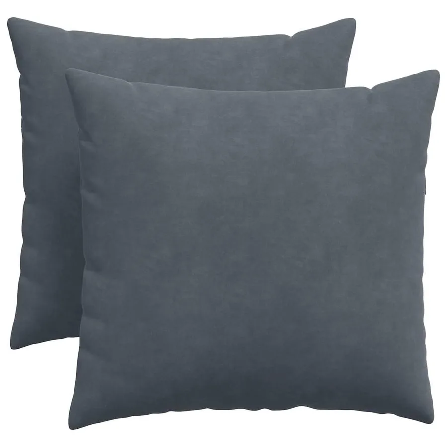 Coussins de canapé 2 pcs Gris foncé 50 x 50 cm - 2