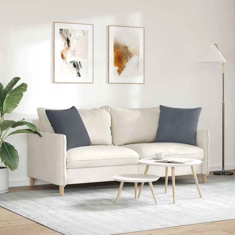 Coussins de canapé 2 pcs Gris foncé 50 x 50 cm - 4