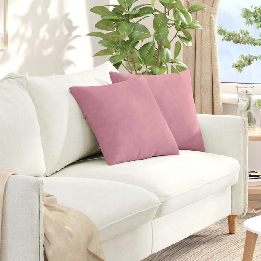 Coussins de canapé 2 pcs Rose 45 x 45 cm