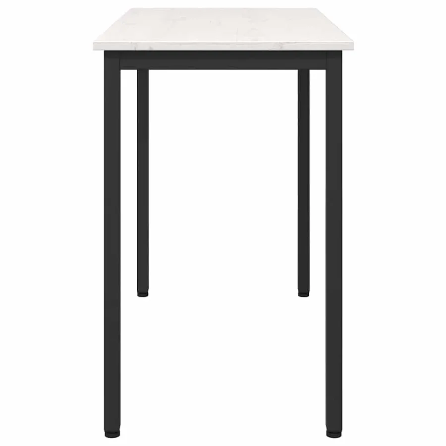 table Blanc 100 x 50 x 77 cm Bois d'ingénierie et acier - 4