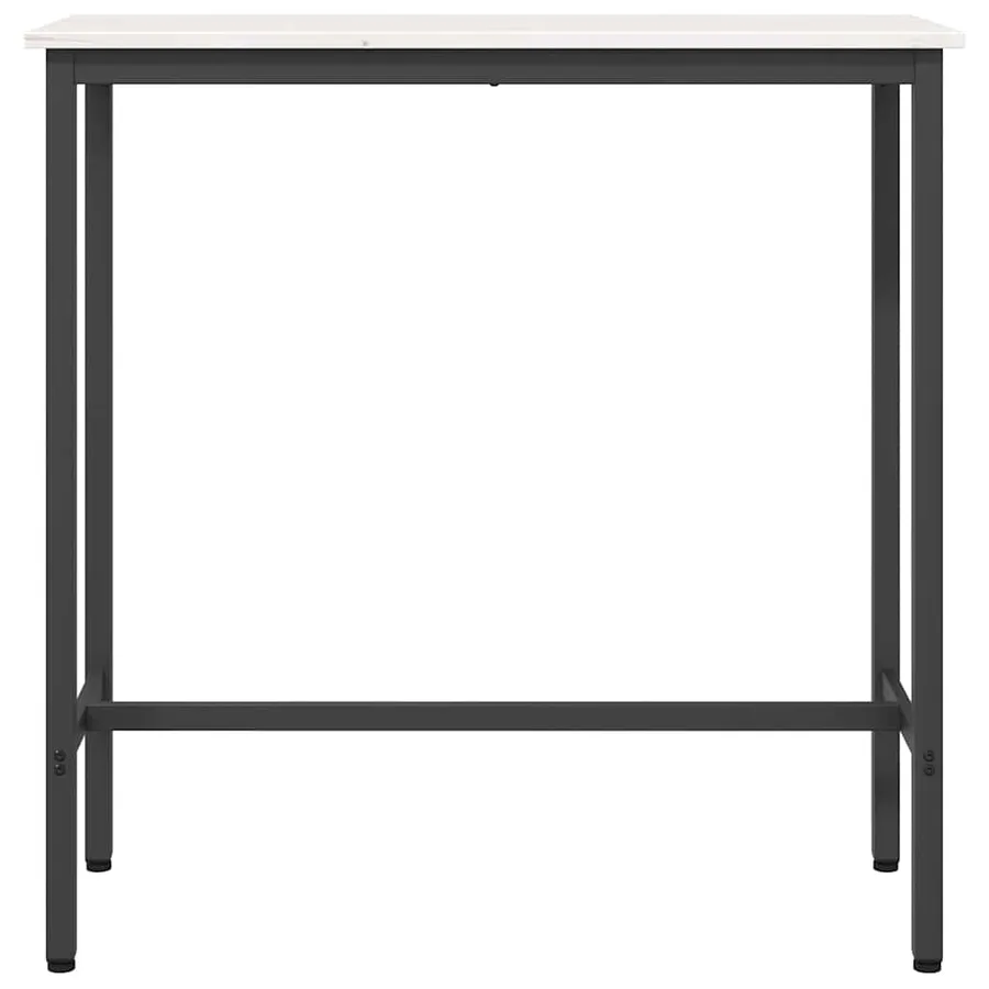 table Blanc 100 x 40 x 101 cm Bois d'ingénierie et acier - 5