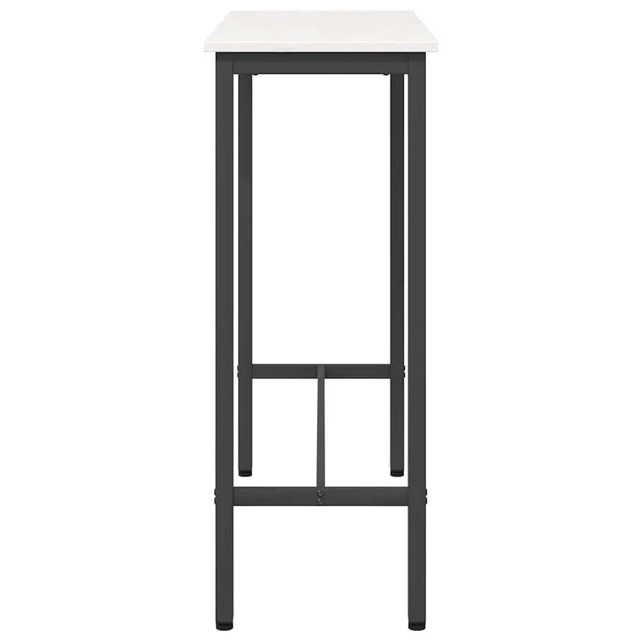 table Blanc 100 x 40 x 101 cm Bois d'ingénierie et acier - 6