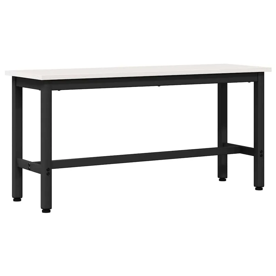 Banc de salle à manger Blanc 100 x 32,5 x 49 cm - 2
