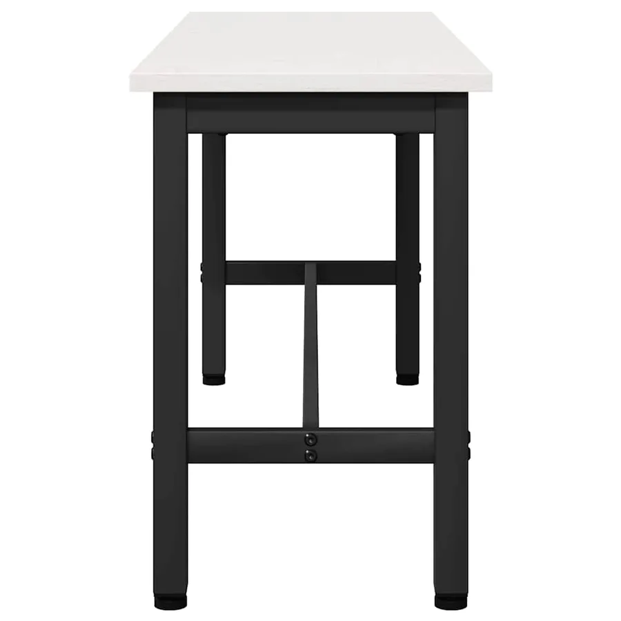 Banc de salle à manger Blanc 100 x 32,5 x 49 cm - 5