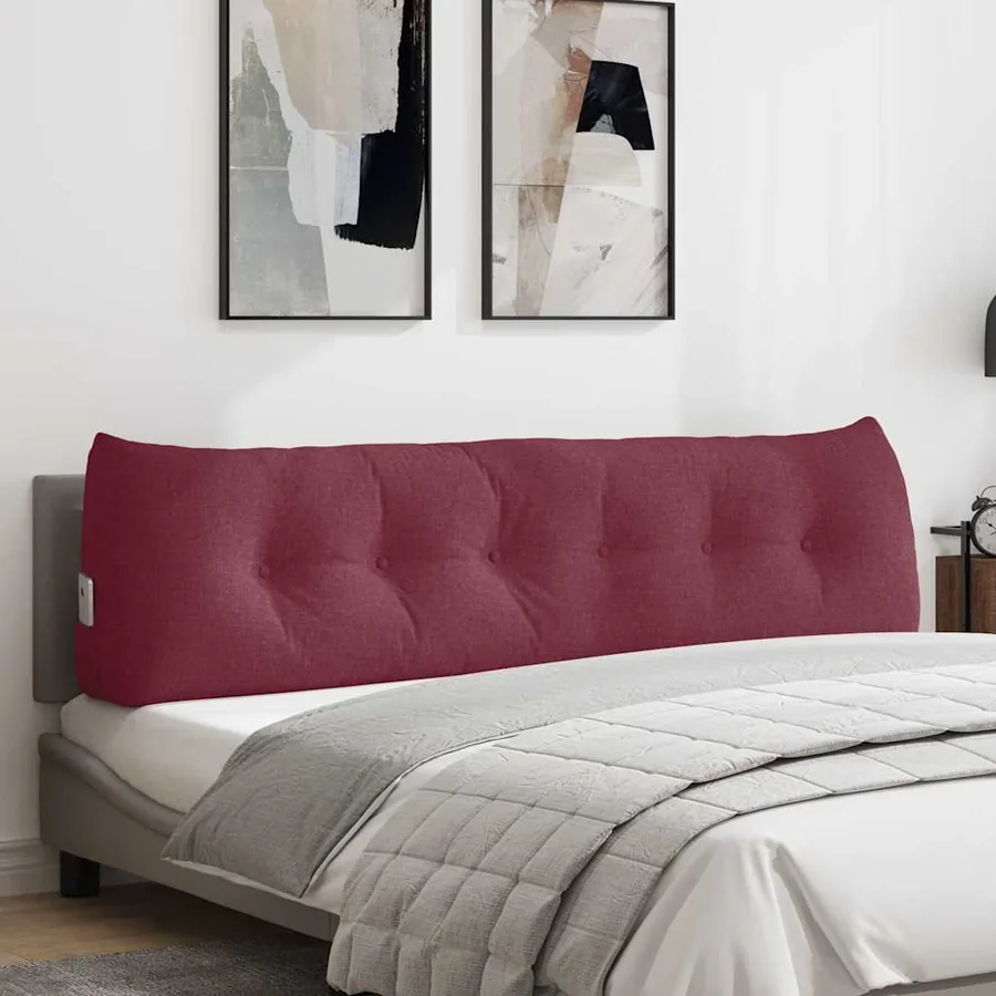Coussin de Dos Bordeaux 180 x 24 x 50 cm tissu