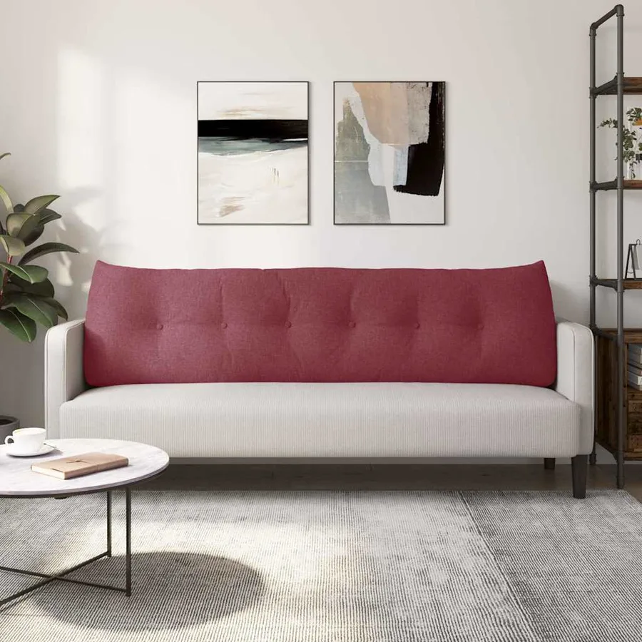 Coussin de Dos Bordeaux 180 x 24 x 50 cm tissu - 4