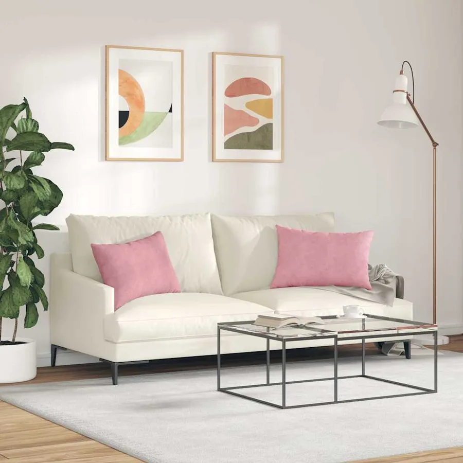Coussins de canapé 2 pcs Rose 60 x 40 cm - 4