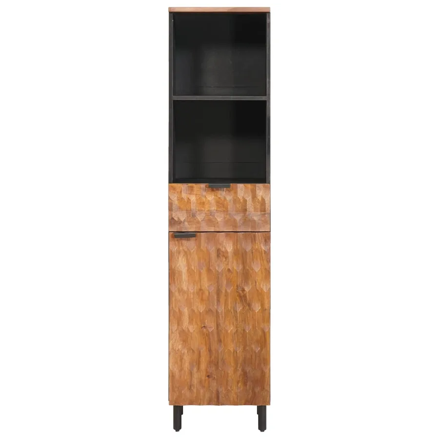 Armoire de salle de bain avec étagère Marron 38 x 33 x 160 cm - 3