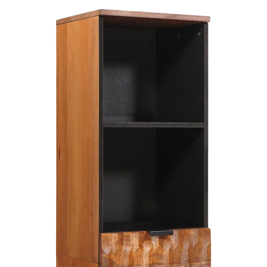 Armoire de salle de bain avec étagère Marron 38 x 33 x 160 cm - 6