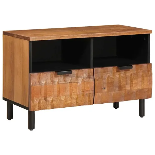 Meuble TV avec tiroir Finition Acacia Brun 70 x 33 x 46 cm