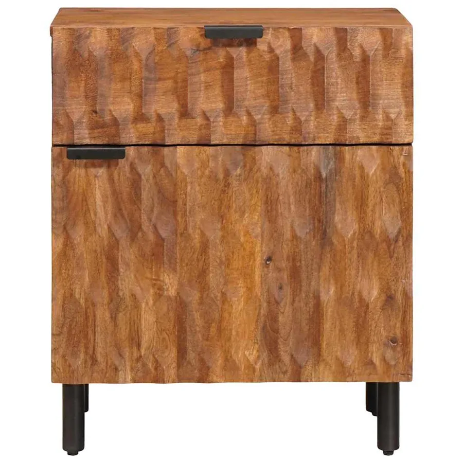 Cabinet de chevet Marron 50 x 33 x 60 cm Bois de mangue massif - 3