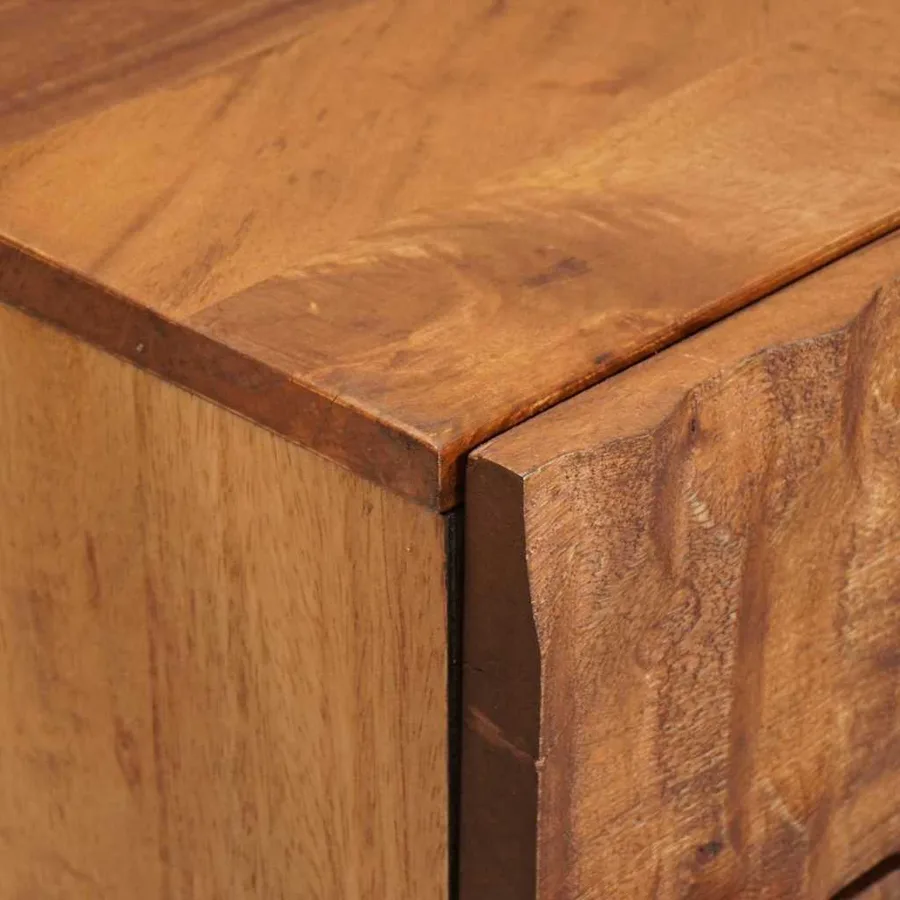 Cabinet de chevet Marron 50 x 33 x 60 cm Bois de mangue massif - 6