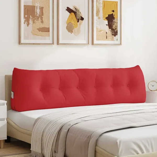 Coussin de Dos Rouge 180 x 24 x 50 cm tissu