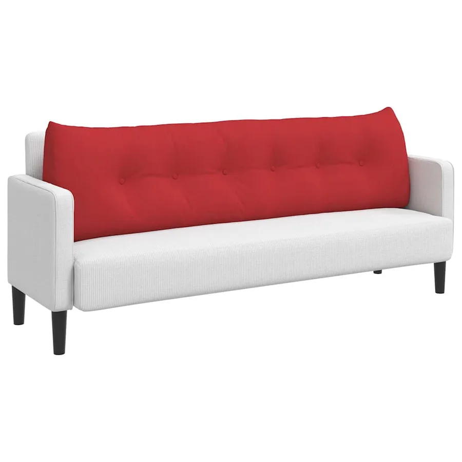 Coussin de Dos Rouge 180 x 24 x 50 cm tissu - 3