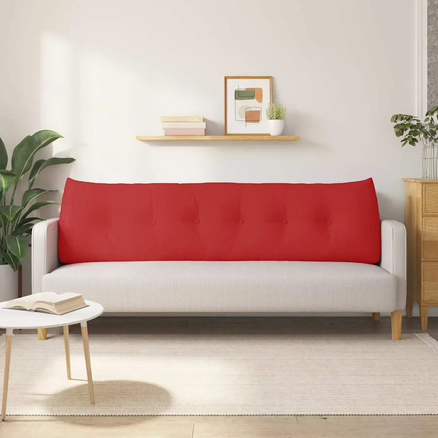 Coussin de Dos Rouge 180 x 24 x 50 cm tissu - 4