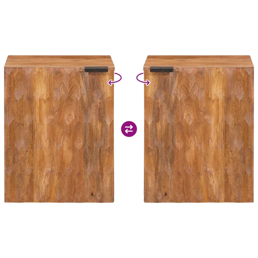 Cabinet de Salle de Bain Suspendu Marron 38 x 33 x 48 cm - 9