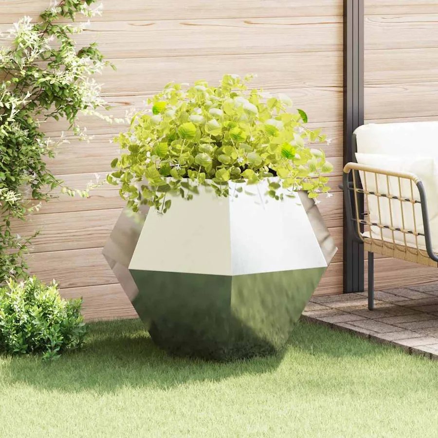 Jardinière Argent 100 x 100 x 80 cm Acier inoxydable