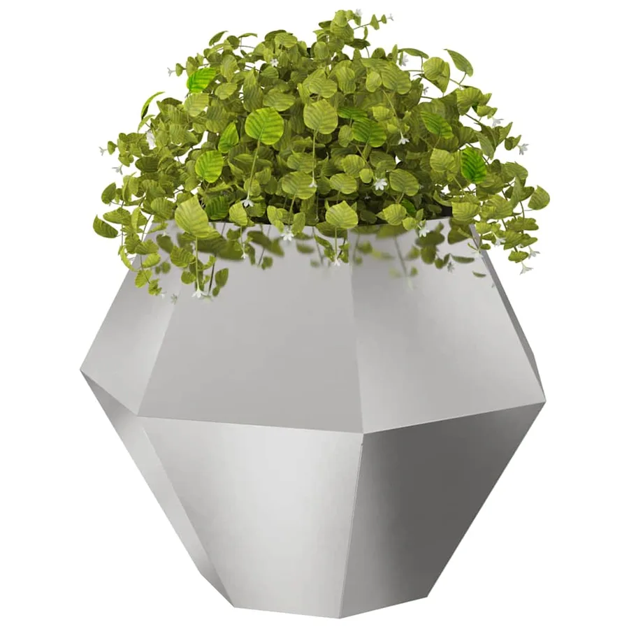 Jardinière Argent 100 x 100 x 80 cm Acier inoxydable - 3