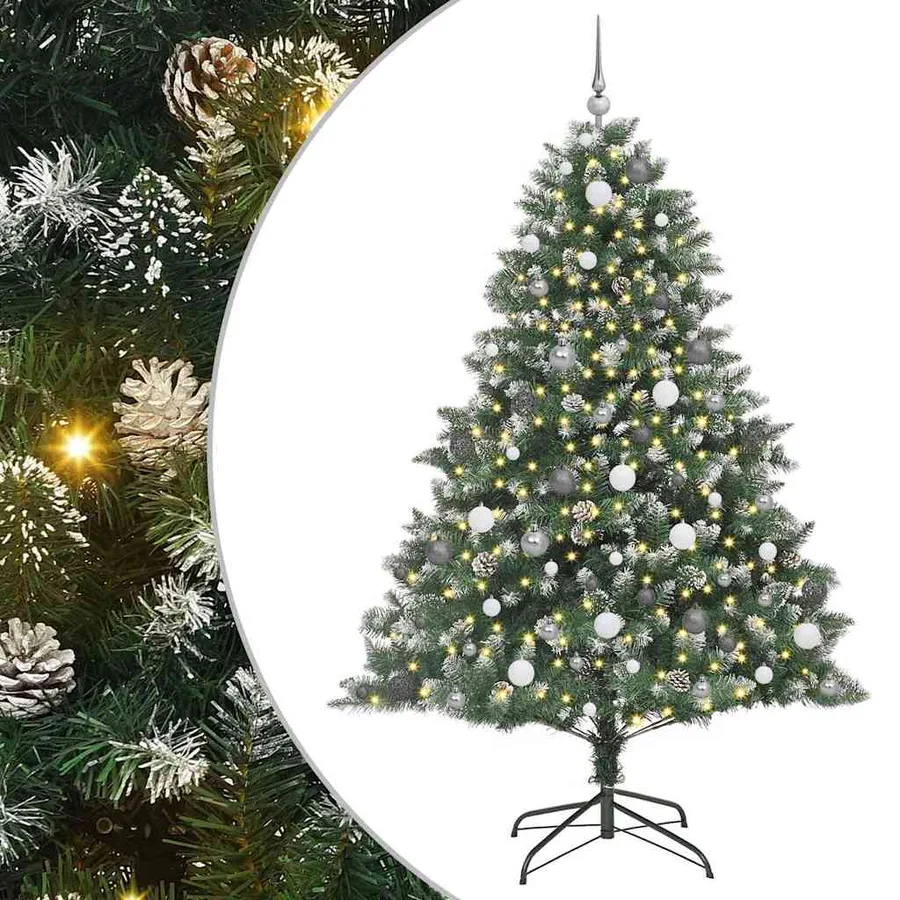Sapin de Noël artificiel Vert 210 cm PVC, plastique et acier - 2