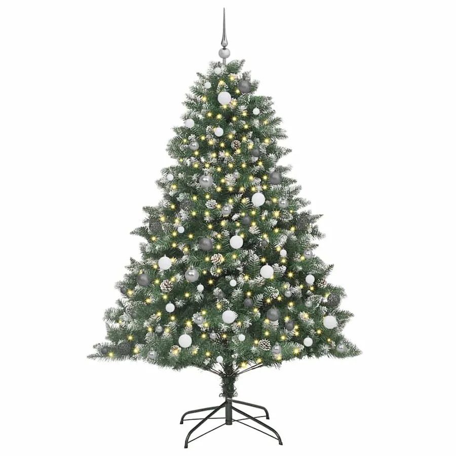 Sapin de Noël artificiel Vert 210 cm PVC, plastique et acier - 3