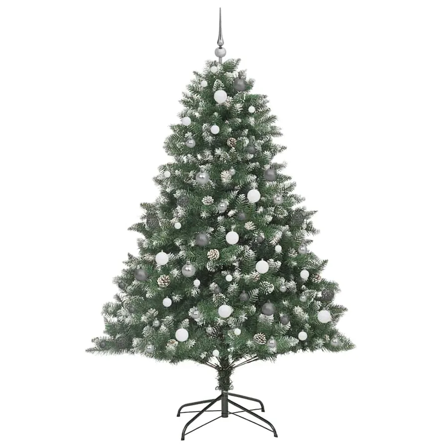 Sapin de Noël artificiel Vert 210 cm PVC, plastique et acier - 4