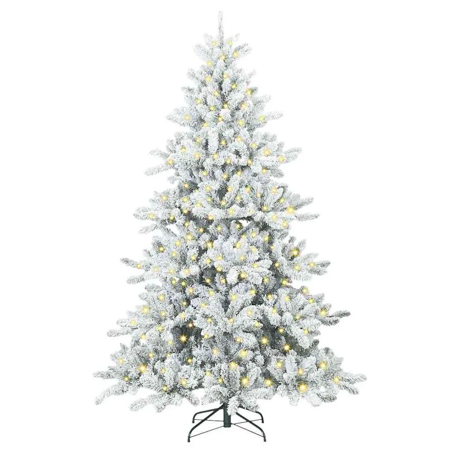 Sapin de Noël Artificiel à Branches Articulées Blanc 210 cm - 3