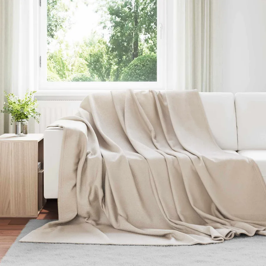 Couvertures à jeter 6 pcs Beige 240 x 220 cm Toison