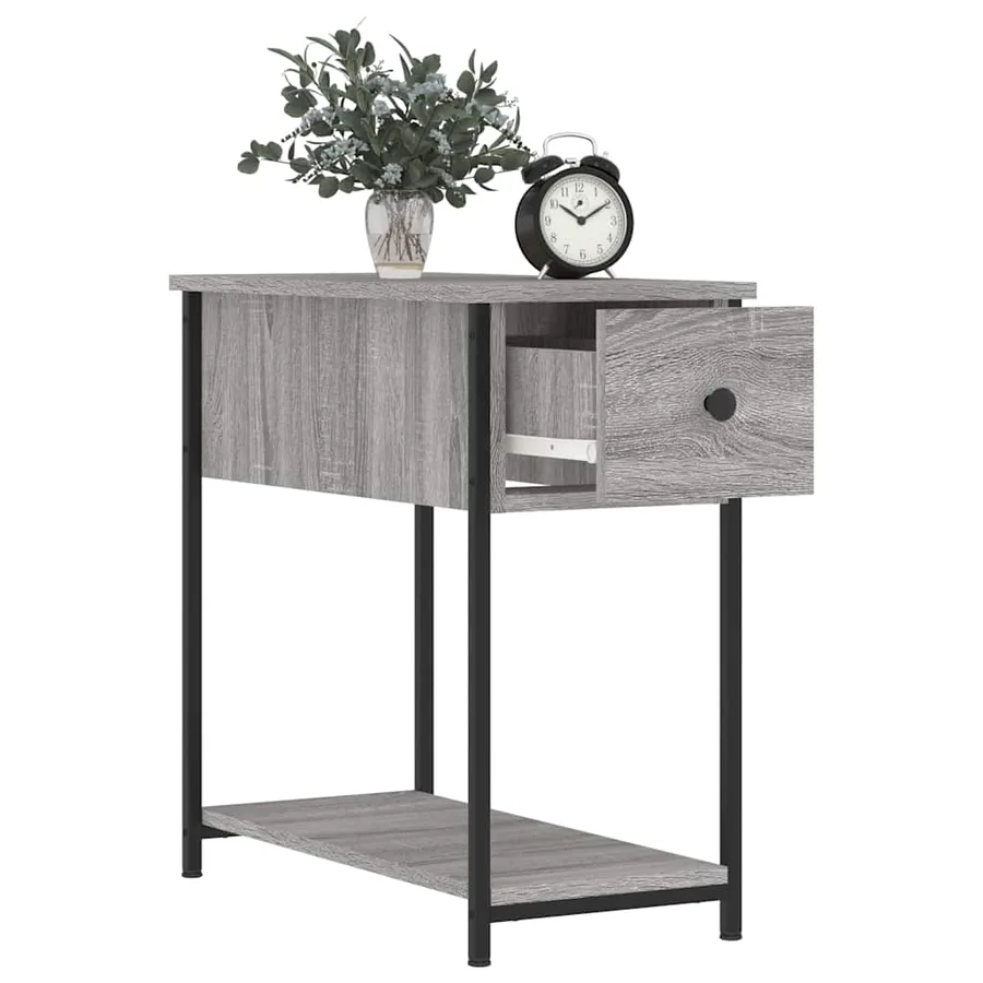 Tables de chevet 2 pcs sonoma gris 30x60x60cm bois d'ingénierie - 4