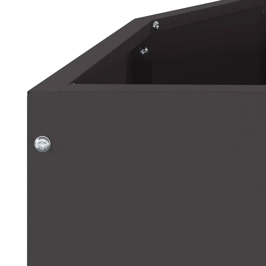 Jardinière Noir 120 x 60 x 35 cm Acier - 9