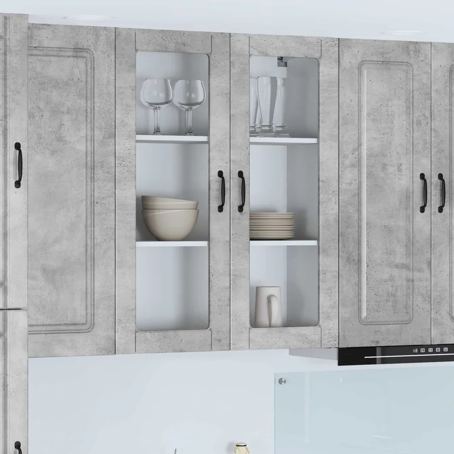 Panneau de lave-vaisselle Kalmar Gris béton 80 x 31 x 100 cm