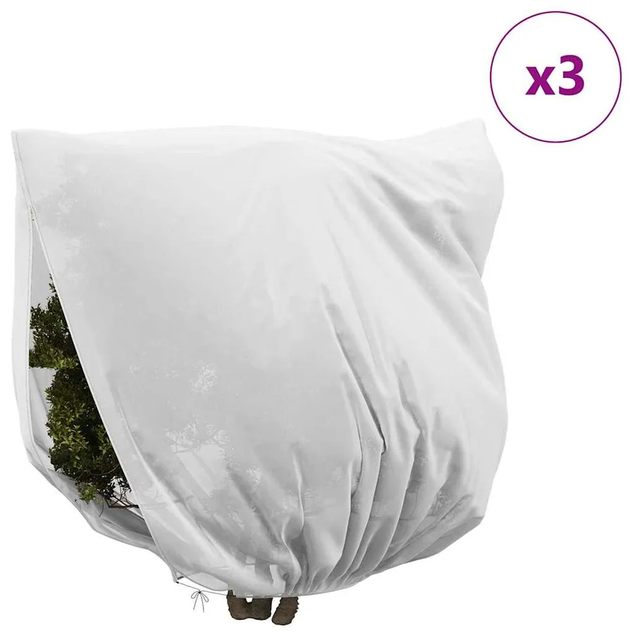 Couvercles de Fleece de Protection Anti-Gel pour Plantes 3 pcs - 4