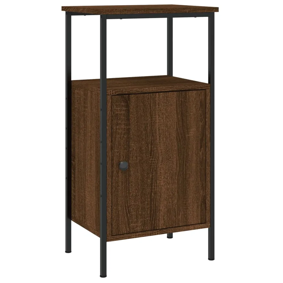 Tables de chevet 2 pcs chêne marron 41x31x80 cm bois ingénierie - 3