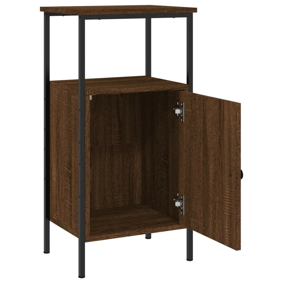 Tables de chevet 2 pcs chêne marron 41x31x80 cm bois ingénierie - 5