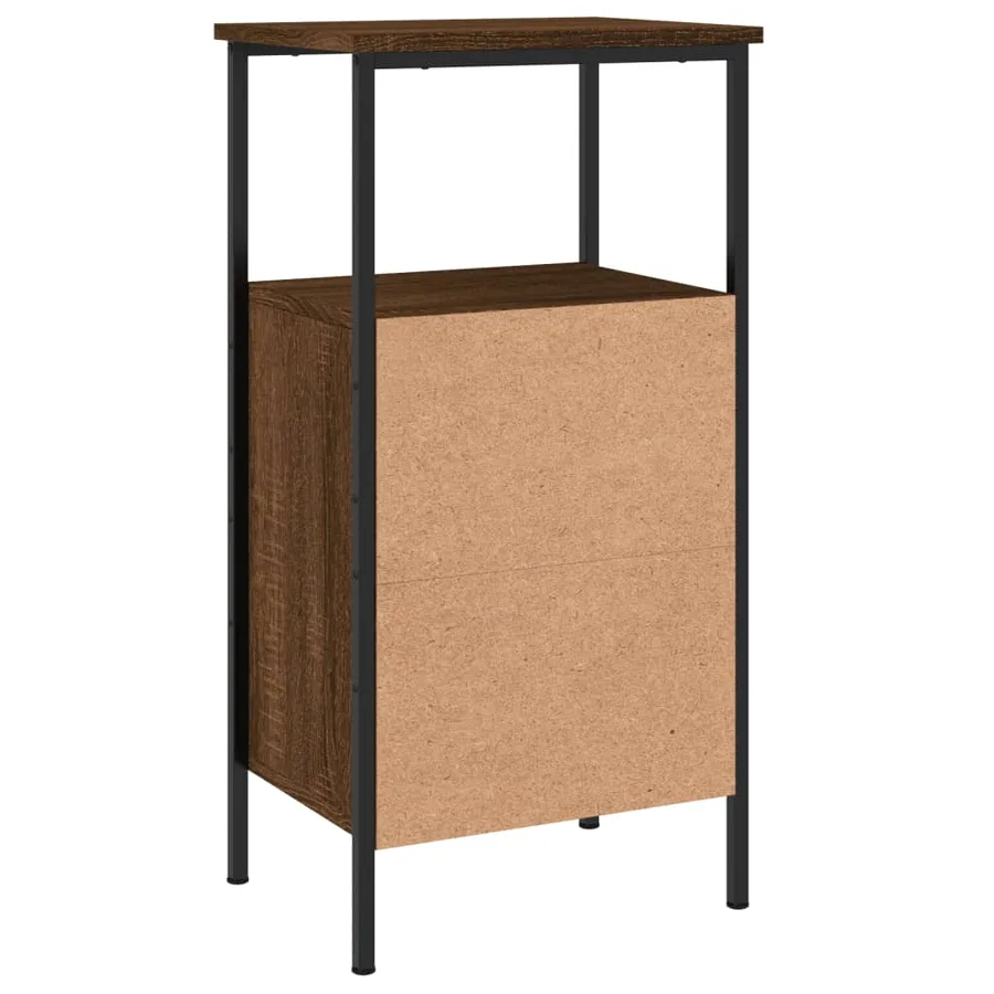 Tables de chevet 2 pcs chêne marron 41x31x80 cm bois ingénierie - 6