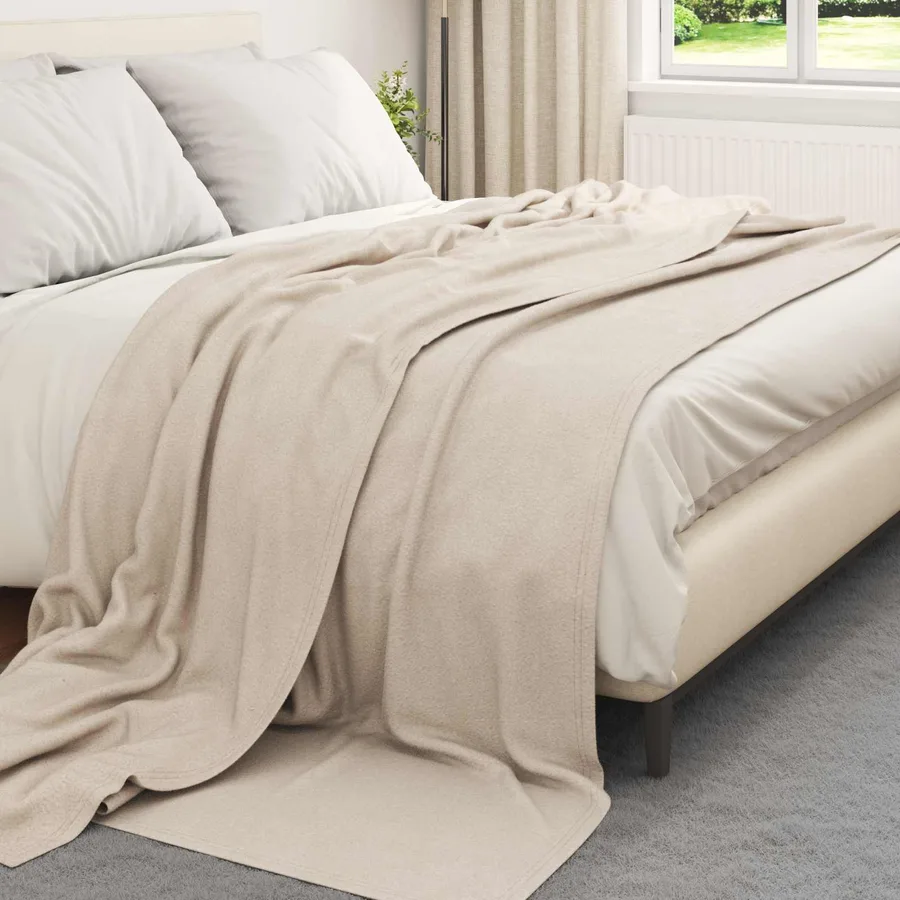 Couvertures à jeter 24 pcs Beige 240 x 220 cm Toison - 3