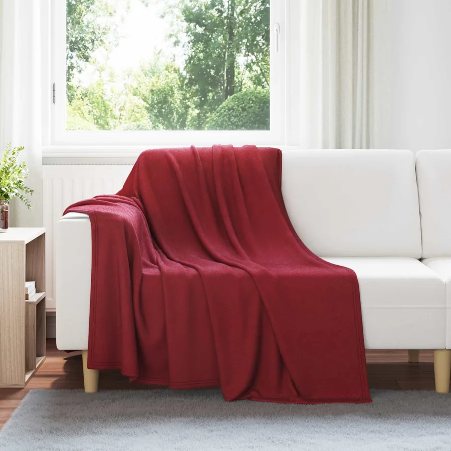 Couvertures à jeter 6 pcs Rouge Bordeaux 200 x 150 cm Toison