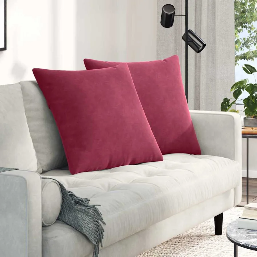 Coussins de canapé 2 pcs Bordeaux 60 x 60 cm