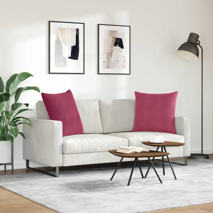 Coussins de canapé 2 pcs Bordeaux 60 x 60 cm - 4