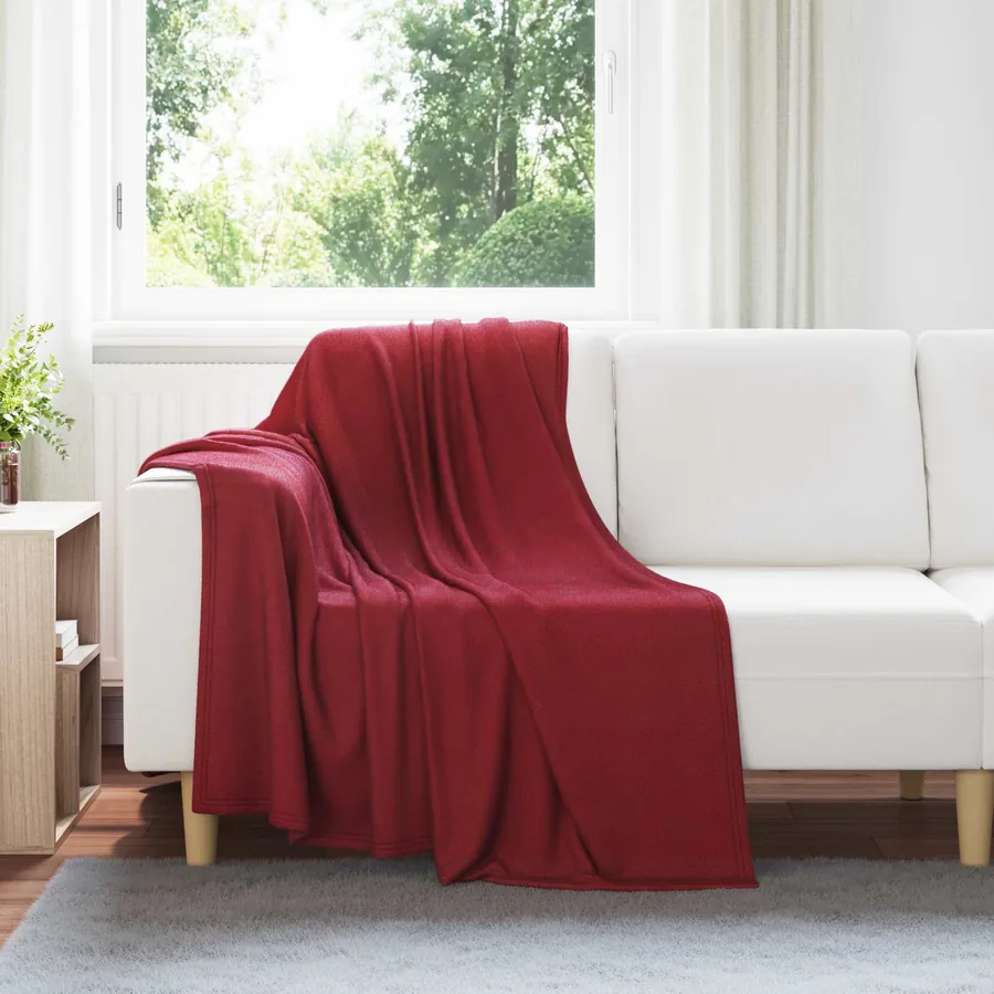 Couvertures à jeter 24 pcs Rouge Bordeaux 170 x 130 cm Toison