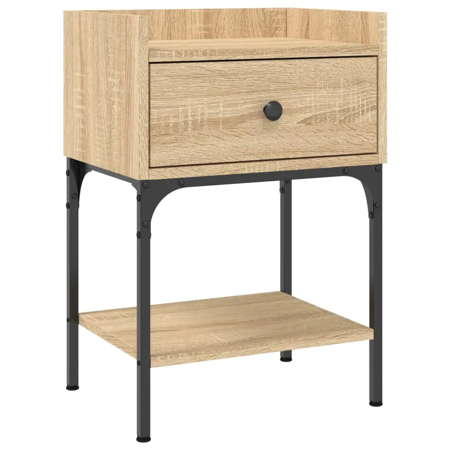Tables de chevet 2pcs chêne sonoma 40,5x31x60cm bois ingénierie - 5